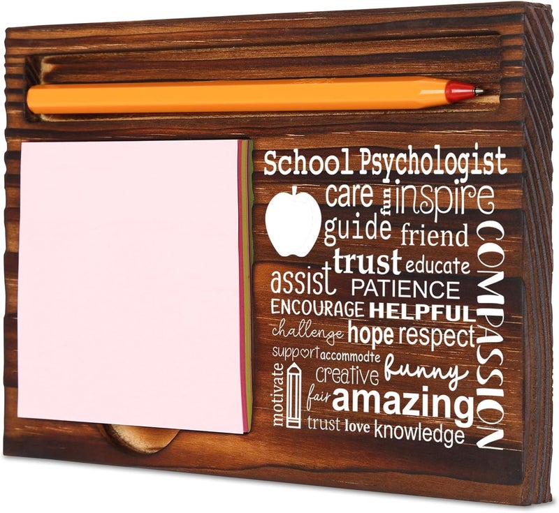 TRCENDE Appreciation Gift for School Psychologist Men Women, School Psychologist Gift, Birthday Christmas Retirement Graduation Gifts for School Psychologist, Retro Self-Stick Note Pad Holders XB469 - Image 1